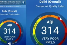 air quality index of Delhi today
